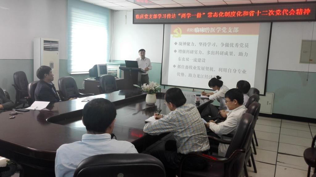 动物医学学院临床党支部开展学习活动